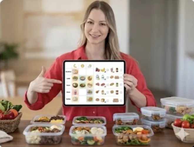 Model de meniu personalizabil și listă de cumpărături